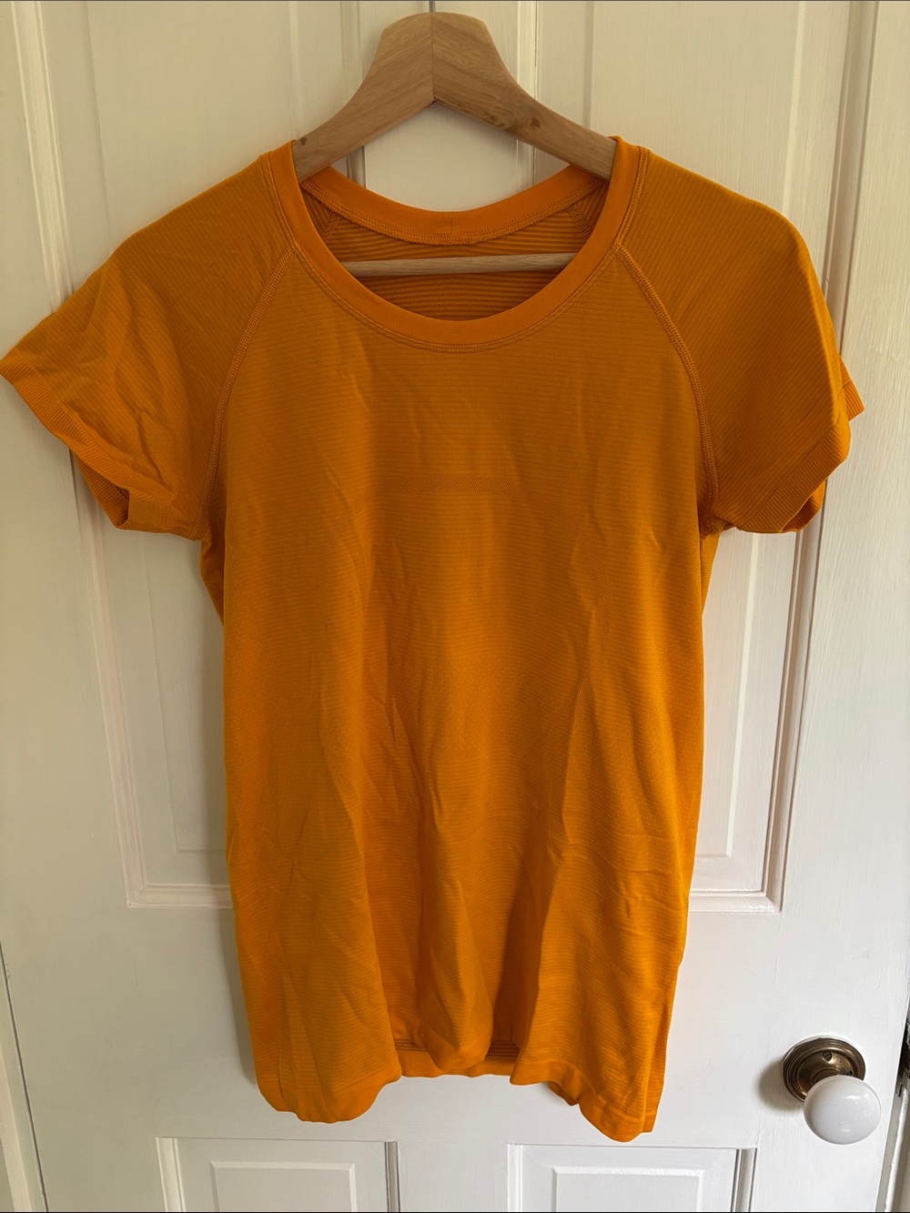 Bright Yellow/Orange Lululemon Switfly Tee - Hip Length - Size 8